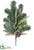 Silk Plants Direct Pine Cone, Eucalyptus, Juniper, Pine Spray - Green Whitewashed - Pack of 12