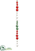 Silk Plants Direct Wood Bead Ball Garland Mix - Mixed - Pack of 10