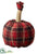 Plaid Pumpkin - Red Mixed - Pack of 6