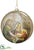 Silk Plants Direct Glittered Holy Family Glass Disk Ornament - Gold Mixed - Pack of 12