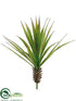 Silk Plants Direct Mini Yucca Plant - Green - Pack of 12