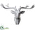 Reindeer Head Wall Decor - Gray - Pack of 1