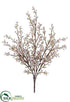 Silk Plants Direct Flocked Berry Bush - Gray - Pack of 12