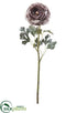 Silk Plants Direct Hybrid Ranunculus Spray - Gray - Pack of 6