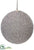 Silk Plants Direct Ball Ornament - Gray - Pack of 2