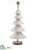 Metal Tree With Star Table Top - White Gray - Pack of 1