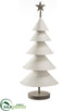 Silk Plants Direct Metal Tree With Star Table Top - White Gray - Pack of 1