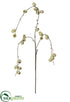 Silk Plants Direct Pod Hanging Spray - White Gray - Pack of 12