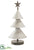 Metal Tree With Star Table Top - White Gray - Pack of 2