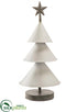 Silk Plants Direct Metal Tree With Star Table Top - White Gray - Pack of 2