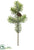 Norway Spruce Spray With Pine Cone - Green Gray - Pack of 12