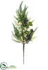 Silk Plants Direct Eucalyptus, Berry, Pine Spray - Green Gray - Pack of 6