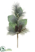 Silk Plants Direct Berry, Pine Cone, Pine Spray - Green Gray - Pack of 12
