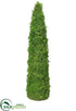 Silk Plants Direct Preserved Reindeer Moss Cone Topiary - Green Gray - Pack of 6