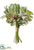 Silk Plants Direct Echeveria, Protea Bouquet - Green Gray - Pack of 6