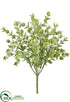Silk Plants Direct Soft Plastic Eucalyptus Bush - Green Gray - Pack of 12