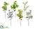 Silk Plants Direct Herb Spray - Green Gray - Pack of 2