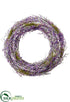 Silk Plants Direct Lavender Twig Wreath - Purple Gray - Pack of 6