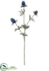 Silk Plants Direct Thistle Spray - Blue Navy - Pack of 12