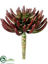 Silk Plants Direct Spike Aeonium Pick - Burgundy Green - Pack of 6