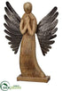 Silk Plants Direct Wood Angel - Beige Bronze - Pack of 2