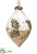 Glass Pine Cone Pattern Finial Ornament Linen - Bronze - Pack of 6