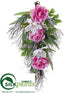 Silk Plants Direct Door Swag - Pink White - Pack of 2