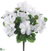 Silk Plants Direct Outdoor Azalea Bush - White - Pack of 12