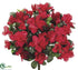 Silk Plants Direct Azalea Bush - Red - Pack of 12