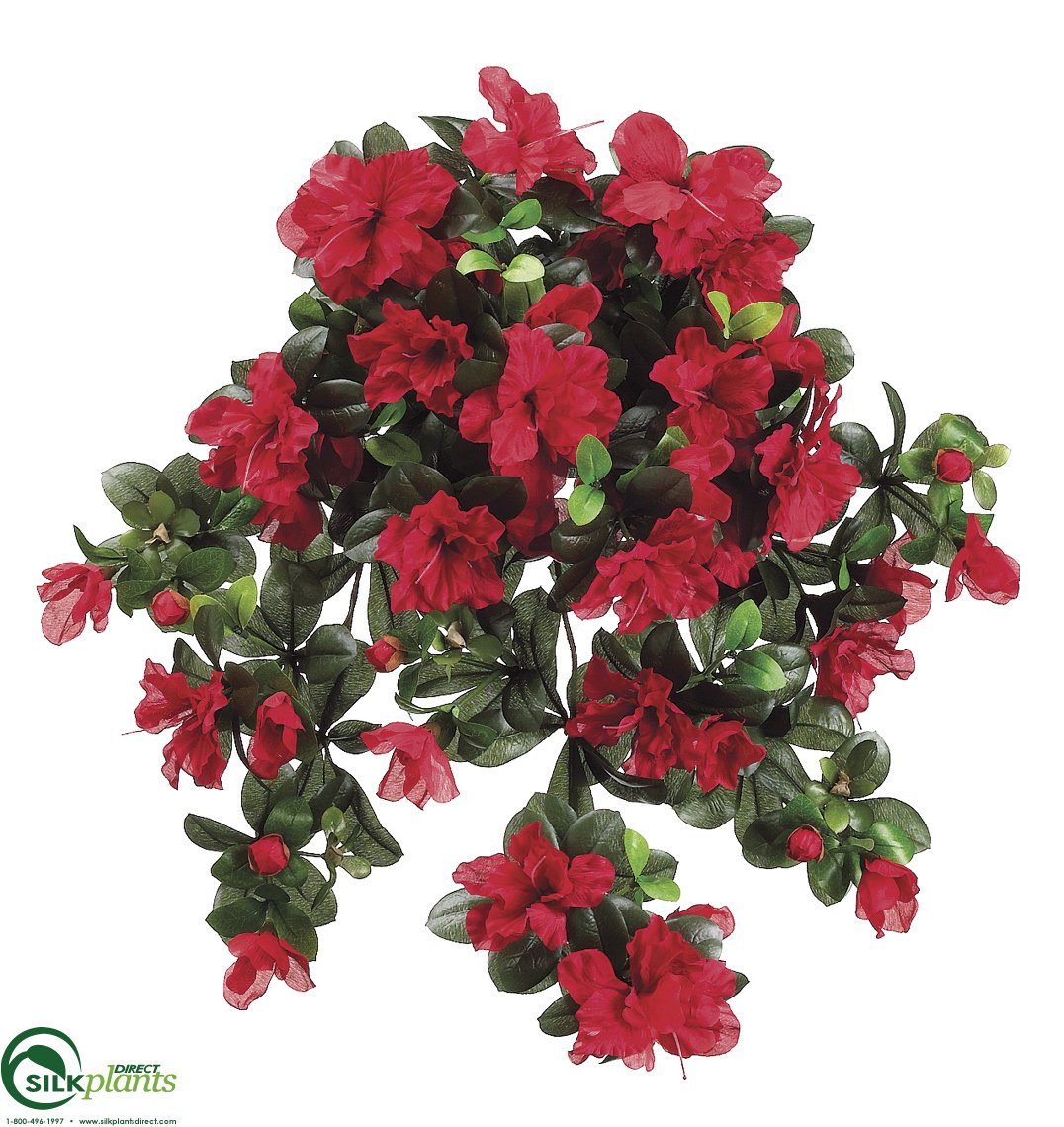 azalea hanging plant Silk Plants Direct Azalea Hanging Bush - Pink