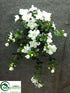 Silk Plants Direct Outdoor Azalea Hanging Bush - White - Pack of 6