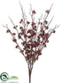 Silk Plants Direct Blossom Bush - Burgundy - Pack of 12