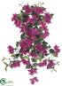 Silk Plants Direct Bougainvillea Hanging Bush - Violet - Pack of 6