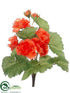 Silk Plants Direct Begonia Bush - Coral - Pack of 12