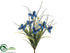 Silk Plants Direct Butterfly, Grass Bush - Blue - Pack of 12