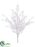 Silk Plants Direct Flocked Berry Bush - White - Pack of 12