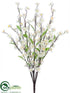 Silk Plants Direct Cherry Blossom Bush - White - Pack of 12