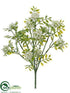 Silk Plants Direct Blossom Bush - White - Pack of 36