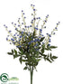 Silk Plants Direct Wild Baby's Breath Bush - Blue - Pack of 12