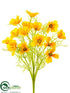 Silk Plants Direct Cosmos Bush - Yellow - Pack of 6