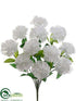 Silk Plants Direct Carnation Bush - White - Pack of 12