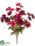 Silk Plants Direct Velvet Cosmos Bush - Burgundy Red - Pack of 12