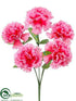 Silk Plants Direct Carnation Bush - Pink - Pack of 24