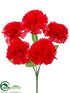 Silk Plants Direct Carnation Bush - Red - Pack of 24