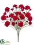 Silk Plants Direct Carnation Bush - Red - Pack of 12