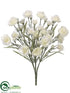 Silk Plants Direct Carnation Bush - White Cream - Pack of 12