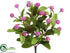 Silk Plants Direct Clover Bush - Pink - Pack of 12