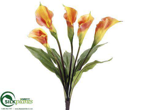 silk calla lily plant Silk Plants Direct Calla Lily Bush - Yellow Gold