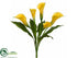 Silk Plants Direct Calla Lily Bush - Yellow Soft - Pack of 6