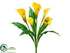 Silk Plants Direct Calla Lily Bush - Yellow - Pack of 6